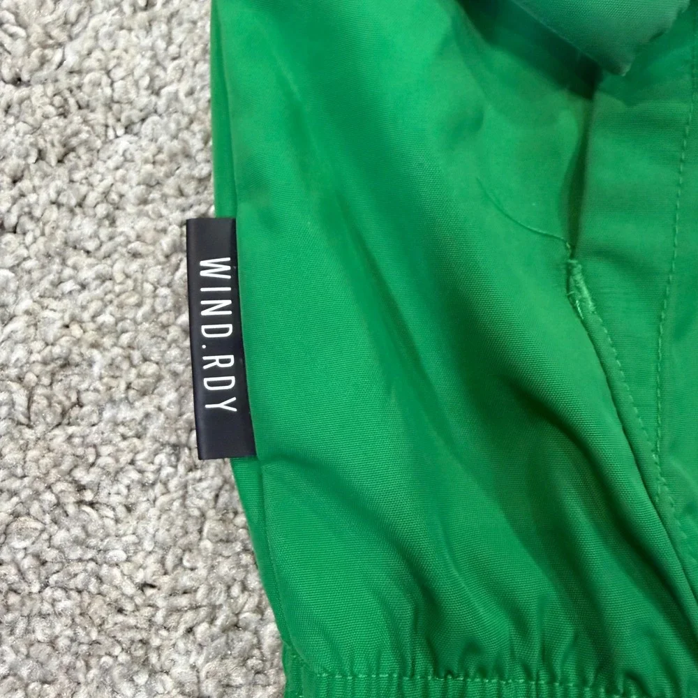 Adidas x LEGO Windbreaker Anorak Boys XS Green Blue WIND.RDY Jacket Quarter Zip - Picture 4 of 10